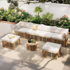 Alora 7-Piece Outdoor All-Weather Rattan Patio Sofa Set With Cushions (SAK47230)