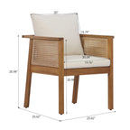 Alora 7-Piece Acacia Wood Outdoor Dining Set With Cushions And Table