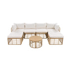 Alora 7-Piece Outdoor All-Weather Rattan Patio Sofa Set With Cushions (SAK47230)