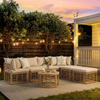 Alora 7-Piece Outdoor All-Weather Rattan Patio Sofa Set With Cushions (SAK47230)