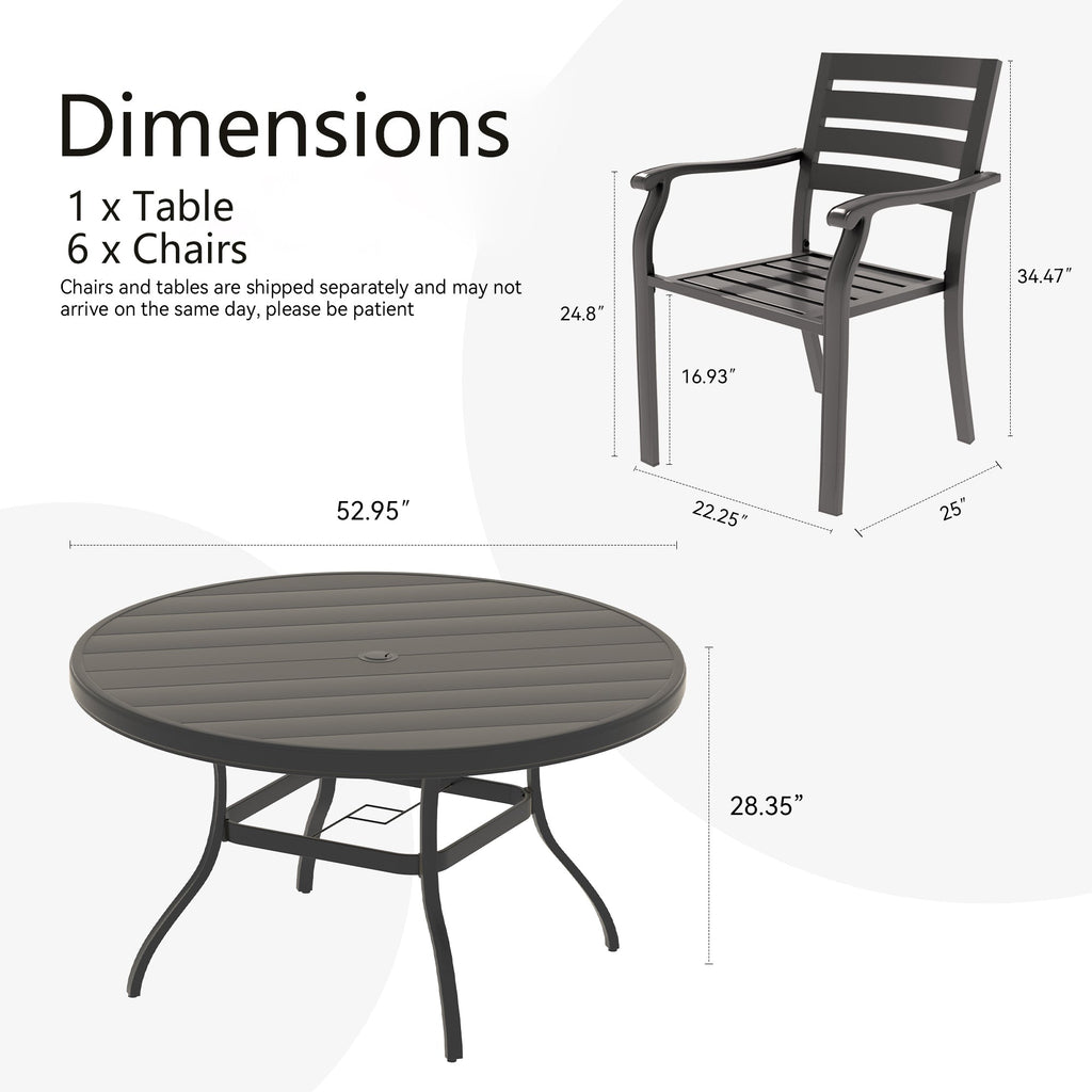 7- Piece Outdoor Patio Dining Set