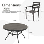 7- Piece Outdoor Patio Dining Set