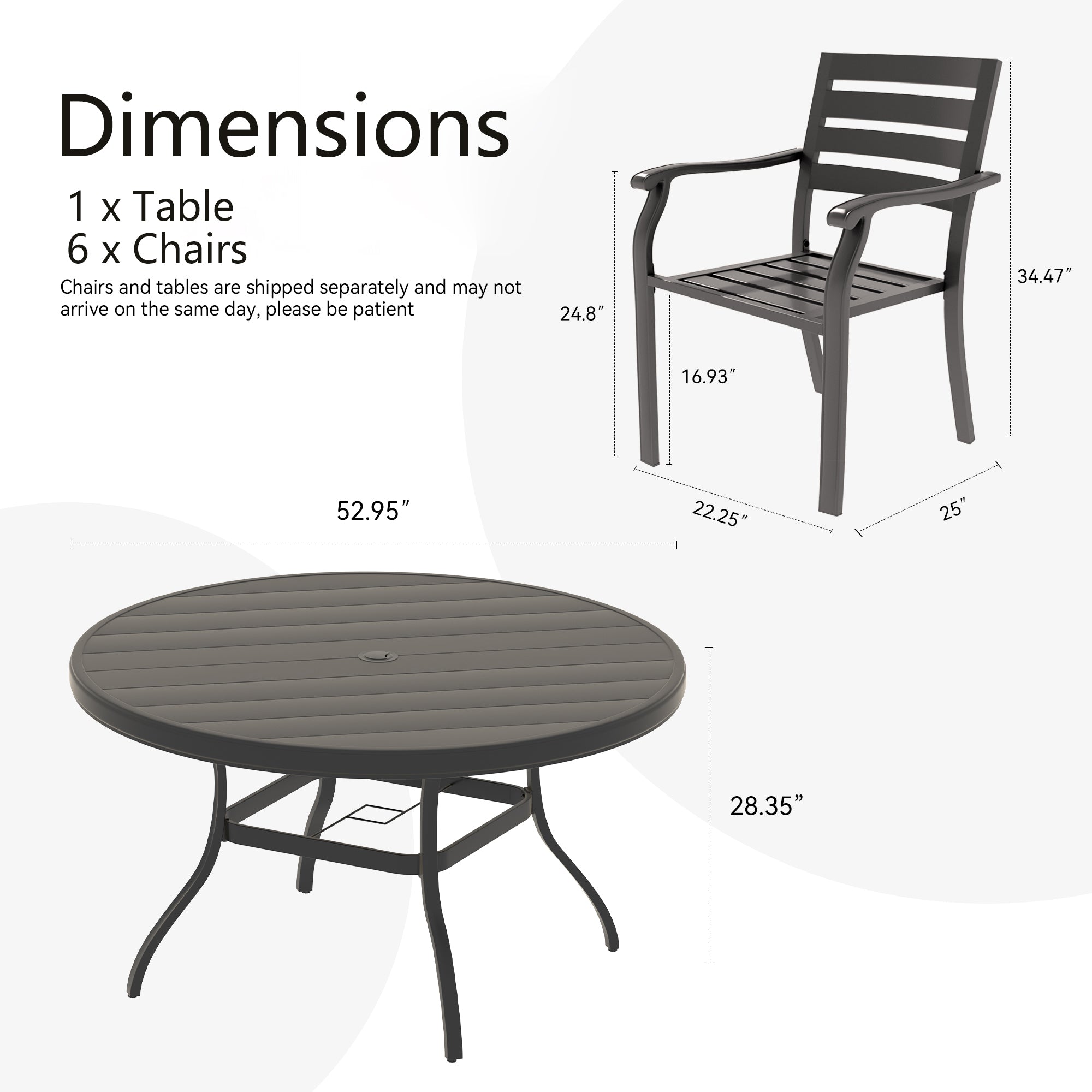 7- Piece Outdoor Patio Dining Set