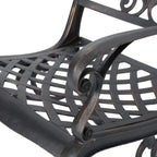 Myrtle Beach Outdoor Aluminum Dining Chairs, 2-Pcs Set, Shiny Copper