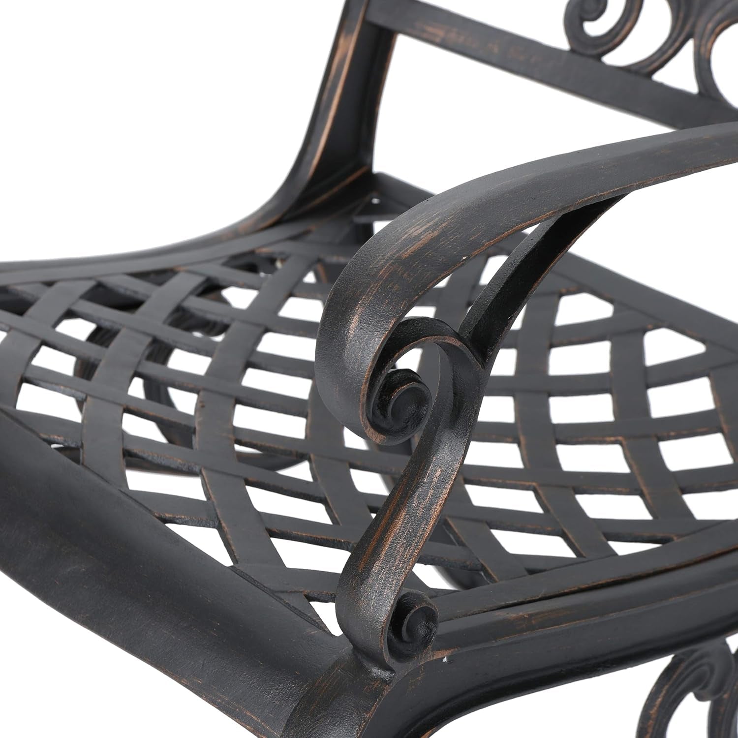 Myrtle Beach Outdoor Aluminum Dining Chairs, 2-Pcs Set, Shiny Copper