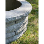 Ledgestone 47 In. X 18 In. round Concrete Wood Fuel Fire Pit Ring Kit Gray