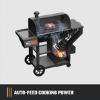 Tahoma 900 Auto-Feed Charcoal Smoker and Grill W/Wi-Fi with 900 Sq. In. Cooking Area in Black
