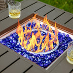 29.92-In W 50000 Maximum Btus Iron Square Liquid Propane Fire Pit Table