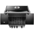 Rogue 425 3-Burner Natural Gas Grill in Black with Cast Iron Cooking Grids and Range Side Burner