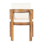 7- Piece Acacia Wood Outdoor Dining Set with Cream Cushions
