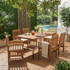 7- Piece Acacia Wood Outdoor Dining Set
