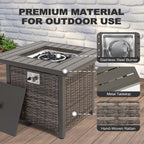 29.92-In W 50000 Maximum Btus Iron Square Liquid Propane Fire Pit Table