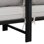 U_style Outdoor L-Shaped Sofa with Iron Frame and Ultra-Thick Cushions
