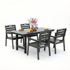 Outdoor Patio Dining Set with Table and Four Chairs