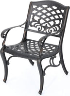 Myrtle Beach Outdoor Aluminum Dining Chairs, 2-Pcs Set, Shiny Copper