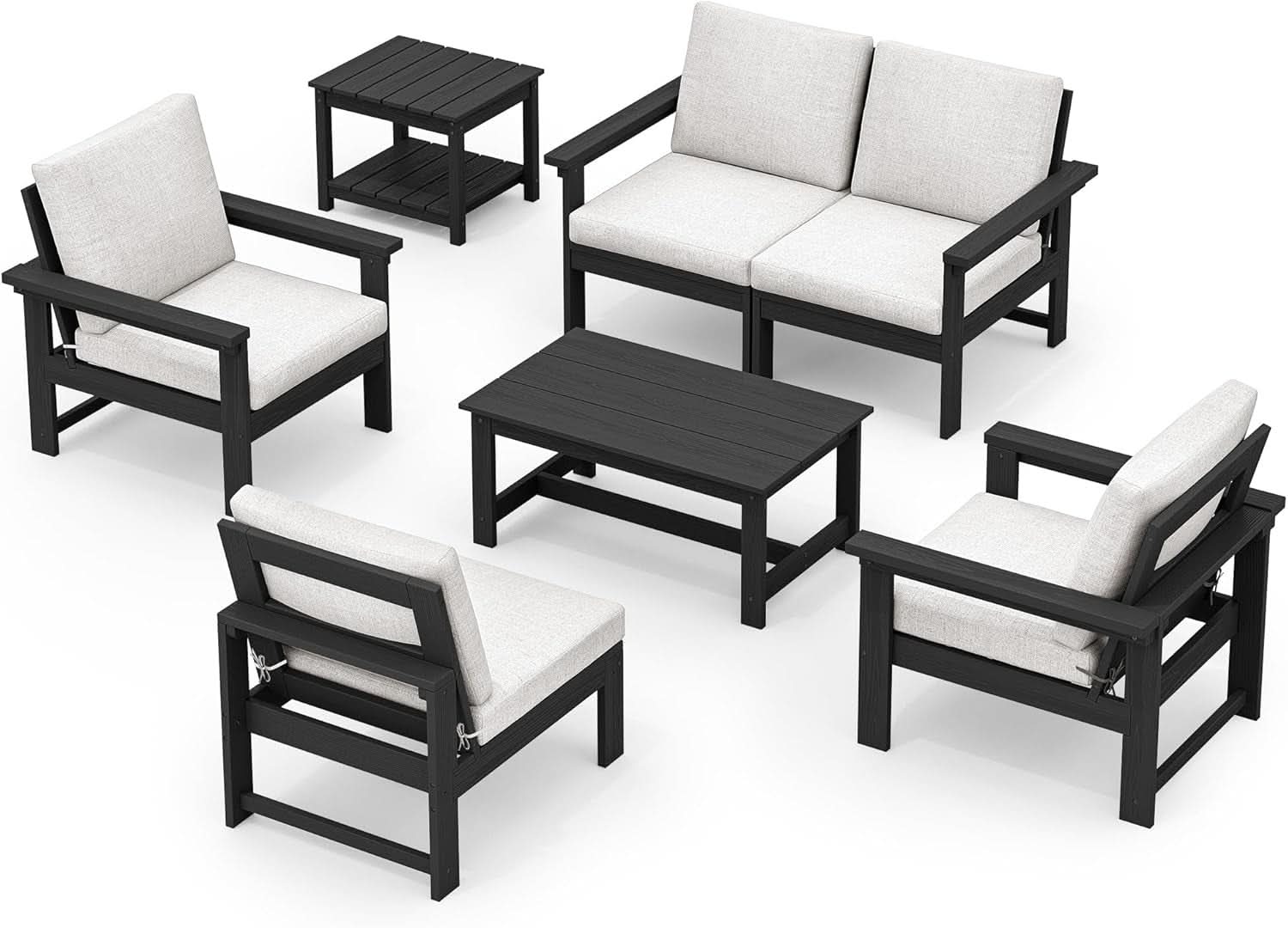 Outdoor Patio Furniture Set 7 Piece All Weather