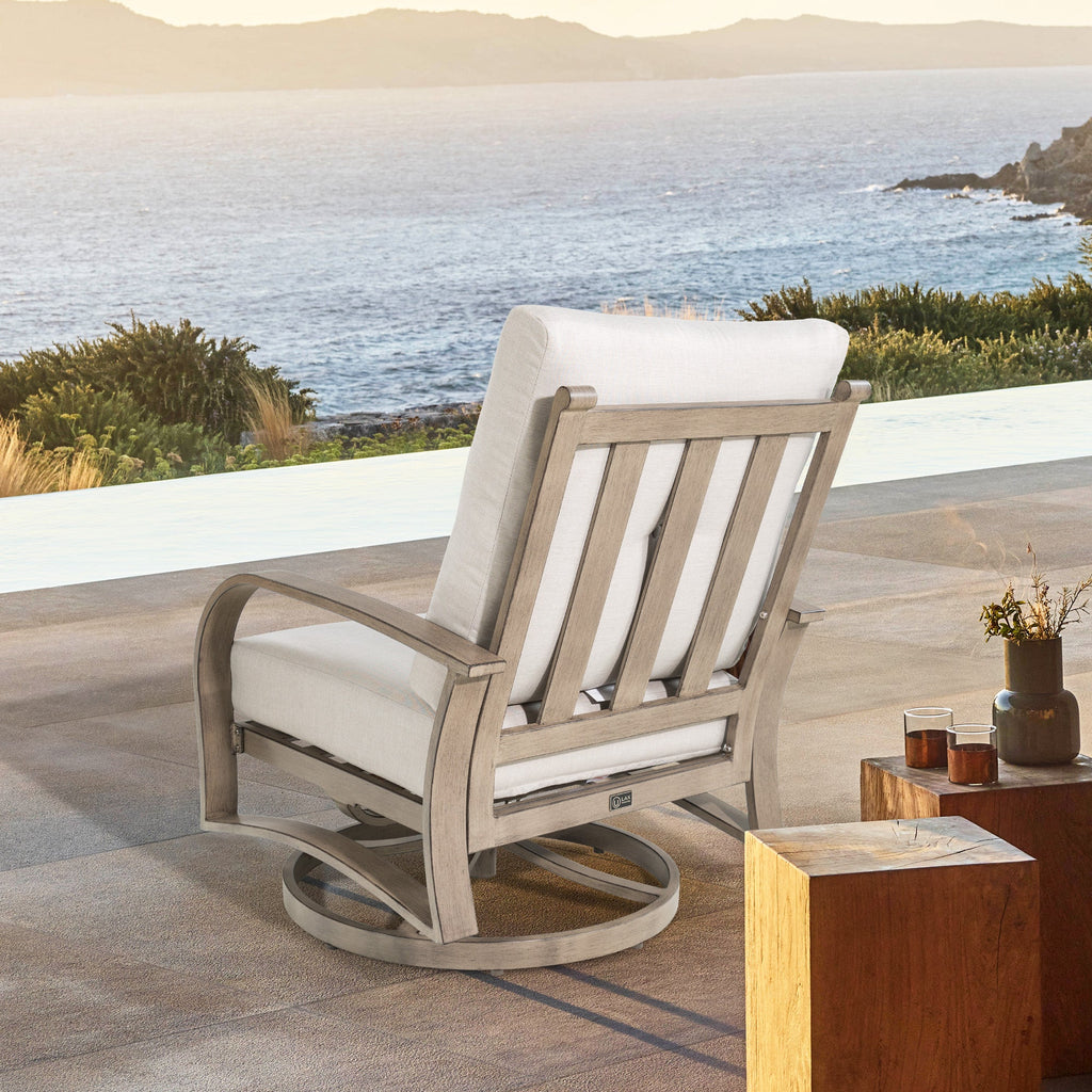 Aluminum Swivel Club Chair with Sunbrella® Cushions