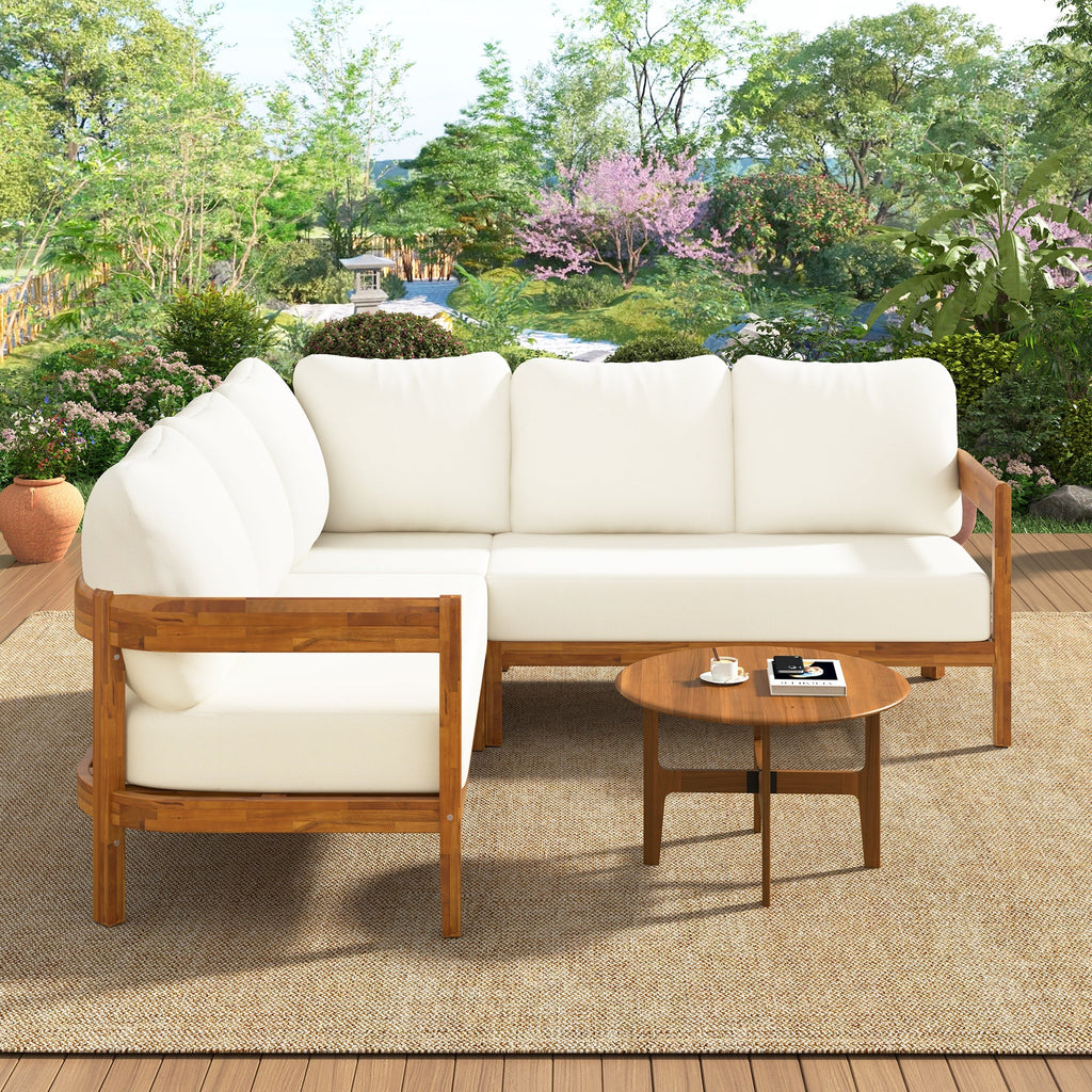 Acacia Solid Wood Patio Furniture Set
