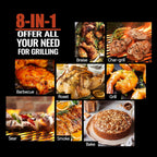 Z GRILLS Wood Pellet Grill Smoker with PID 2.1 Controller, 450°F Max Temperature, 8-in-1 BBQ Grill, 459 Square Inches Cook Area, Meat Probes, Rain Cover (450E PRO)
