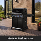 674117 Baron 420 Pro Shadow 4-Burner Pellet Ready Natural Gas Grill in Black