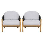 Grotta Outdoor Wood Club Chair Set of 2