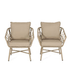 Outdoor Club Chair Set with Water Resistant Cushions