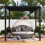 8 Ft. X 8 Ft. Matte Black Aluminum Pergola