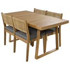 Outdoor Acacia Wood Dining Table and Chair Set