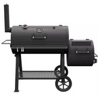 Highland Offset Charcoal Smoker and Grill with 900 Sq. In. Cooking Area in Black