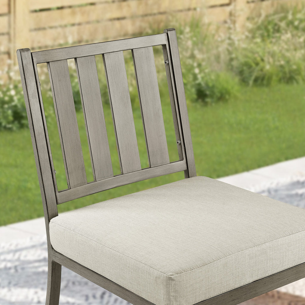 Round Dining Table Sets With Armless Chair And Sunbrella® Cushions