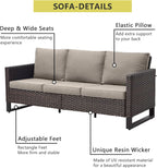 9 Piece Outdoor Patio Furniture Set with Swivel Rockers