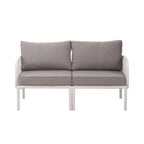 The Sleek All-Weather Resin Outdoor Loveseat and Coffee Table Set