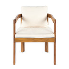 7- Piece Acacia Wood Outdoor Dining Set with Cream Cushions