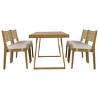 Multi-Person Outdoor Acacia Wood Dining Table and Chair Set