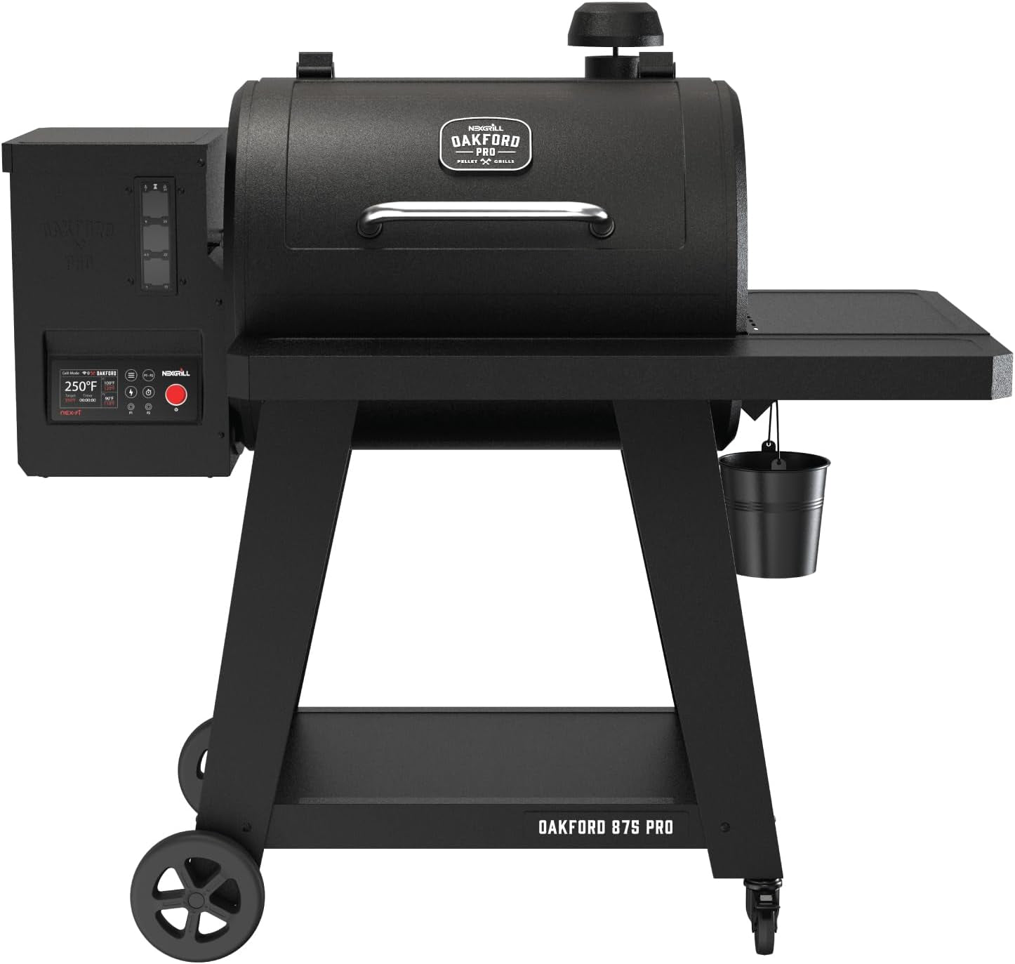 Oakford 875 Pro Pellet Gril with 824 SQ in Cooking Area, Cast Iron Grates, I-Site View Indicator, Heavy Duty Pellet Smoker Grill with Bluetooth Connectivity - 910-0512