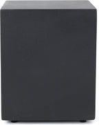 Outdoor Lightweight Concrete 50,000 BTU Rectangular Fire Pit with Tank Holder, Dark Gray