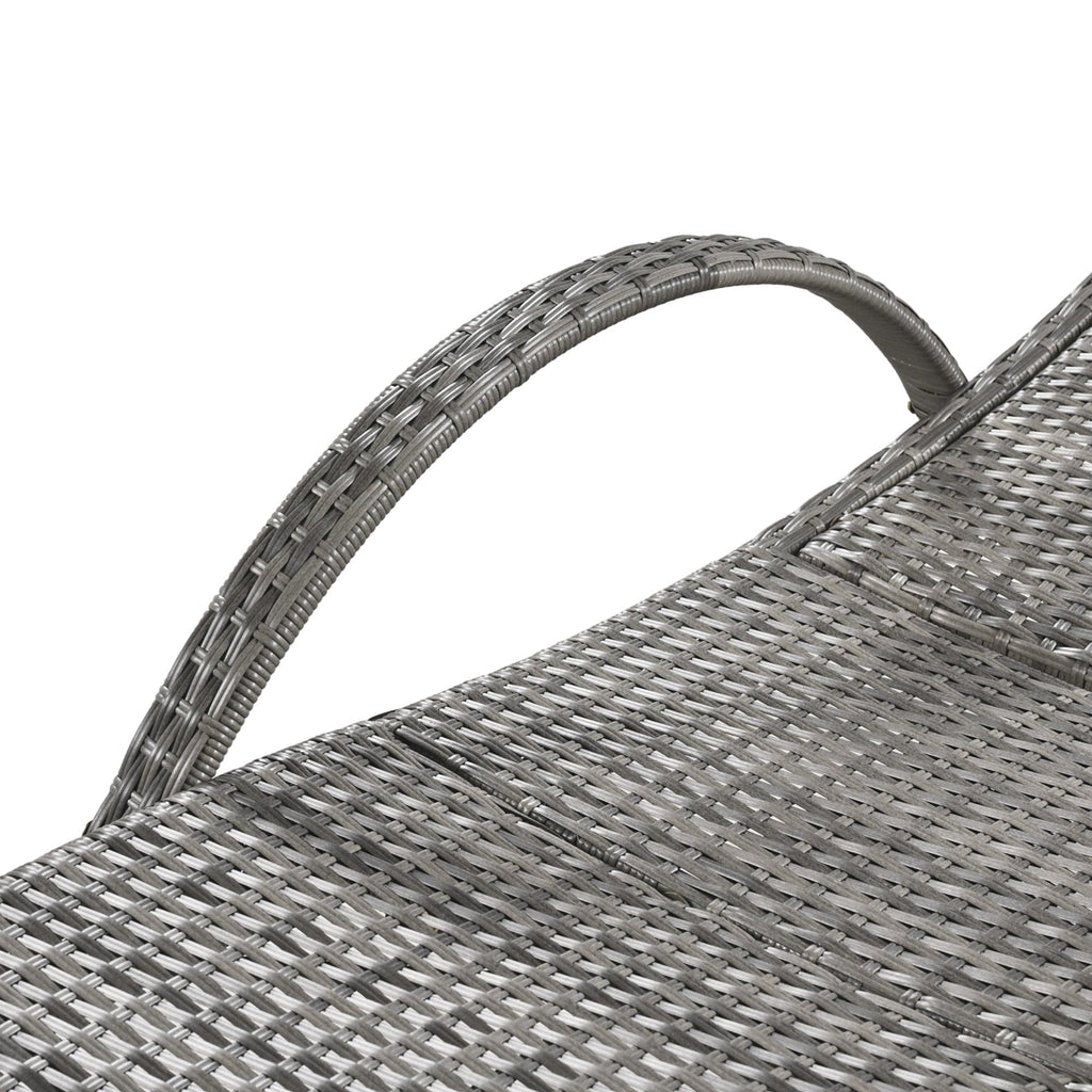 Outdoor Wicker Chaise Lounge Chairs Set of 2