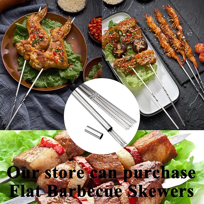 Charcoal Grills Commercial Quality Portable Multiple Size Hibachi BBQ Lamb Skewer Folded Camping Barbecue Grill for Garden Backyard Party Picnic Travel Outdoor Cooking Use (39.4x7.1x5.1 inch)