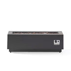 48 In. W X 15 In. H Square Iron Gas Burning Outdoor Fire Pit in Brown