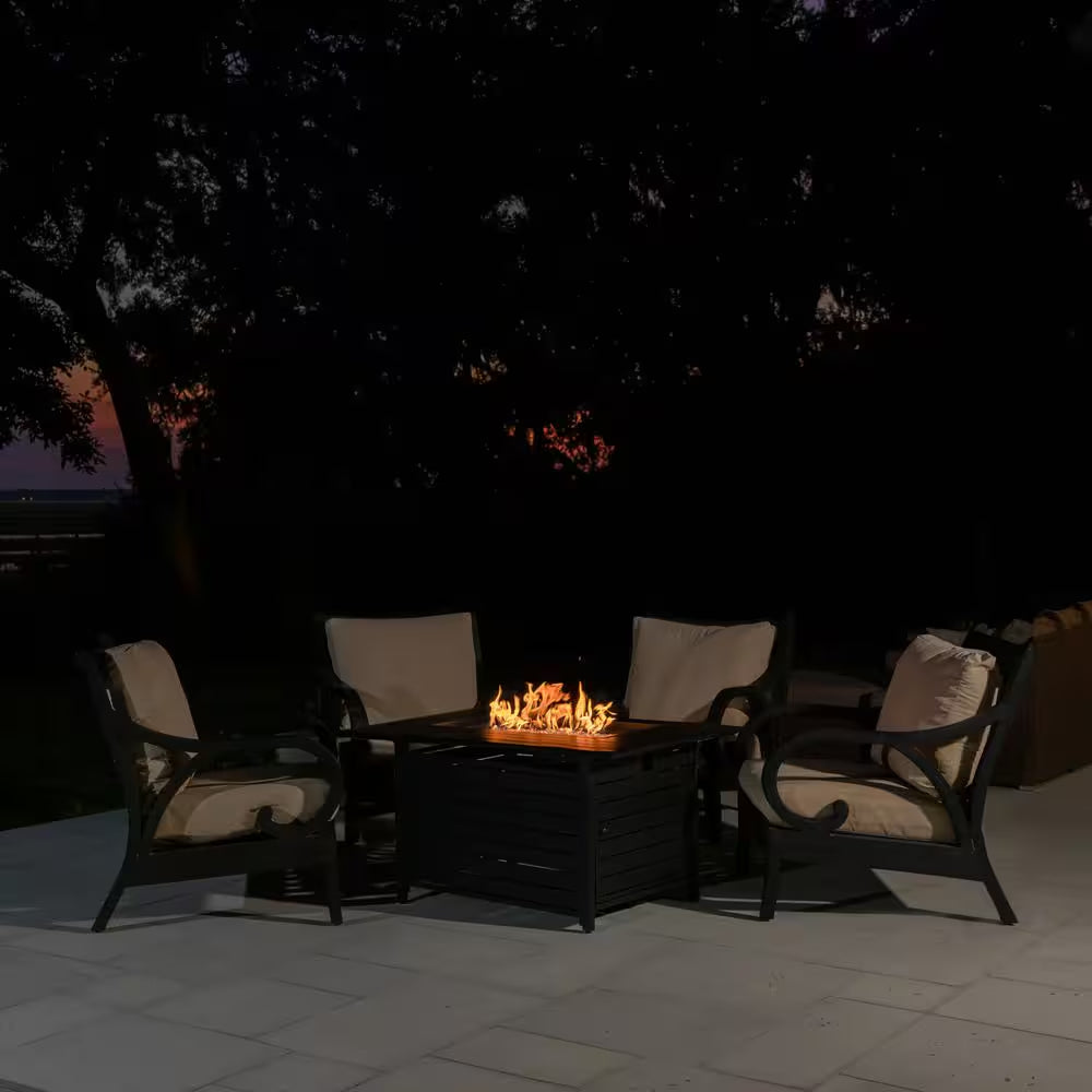 Longmont 49 In. X 35 In. Rectangular Extruded Aluminum LPG Fire Pit