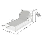 Chaise Lounge With 5 Reclining Positions, Outdoor Patio Lounge Chairs