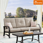 3-Seater Patio Sofa with Sunbrella® Cushions
