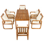 7- Piece Patio Dining Set Outdoor Dining Table and Chairs