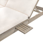 5-Position Adjustable Backrest Double Chaise Lounge Outdoor