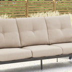 Aluminum Outdoor Sofa and 2 Chairs with Round Coffee Table