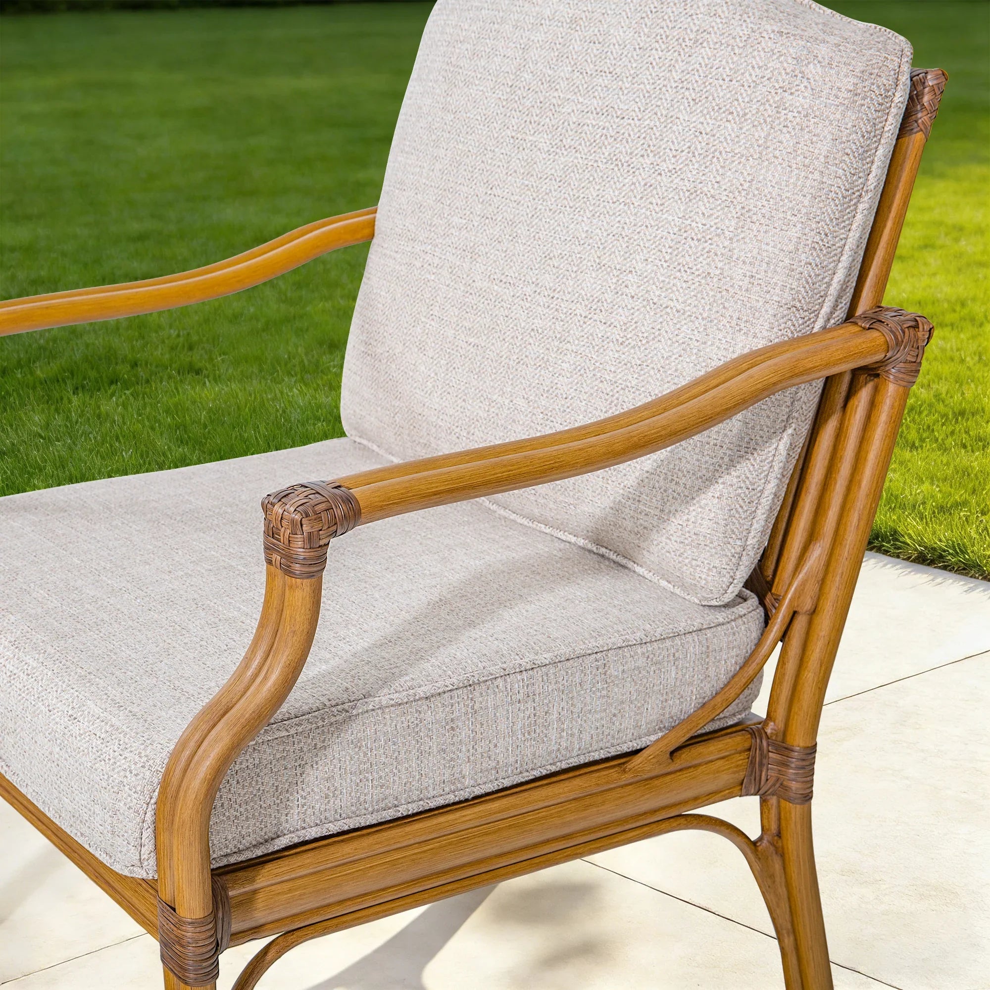 Weather-Resistant Outdoor 84"L Dining Table and 6 Armchair