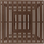 Square 32 In. X 32 In. Aluminum Propane Fire Pit Table with Glass Beads, Two Covers, Lid, 37,000 Btus in Brown Finish