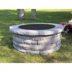 Ledgestone 47 In. X 18 In. round Concrete Wood Fuel Fire Pit Ring Kit Gray