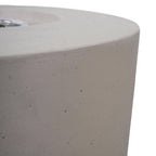 Zachary 31 In. X 24.5 In. Circular Concrete Propane Outdoor Patio Fire Pit in Light Gray