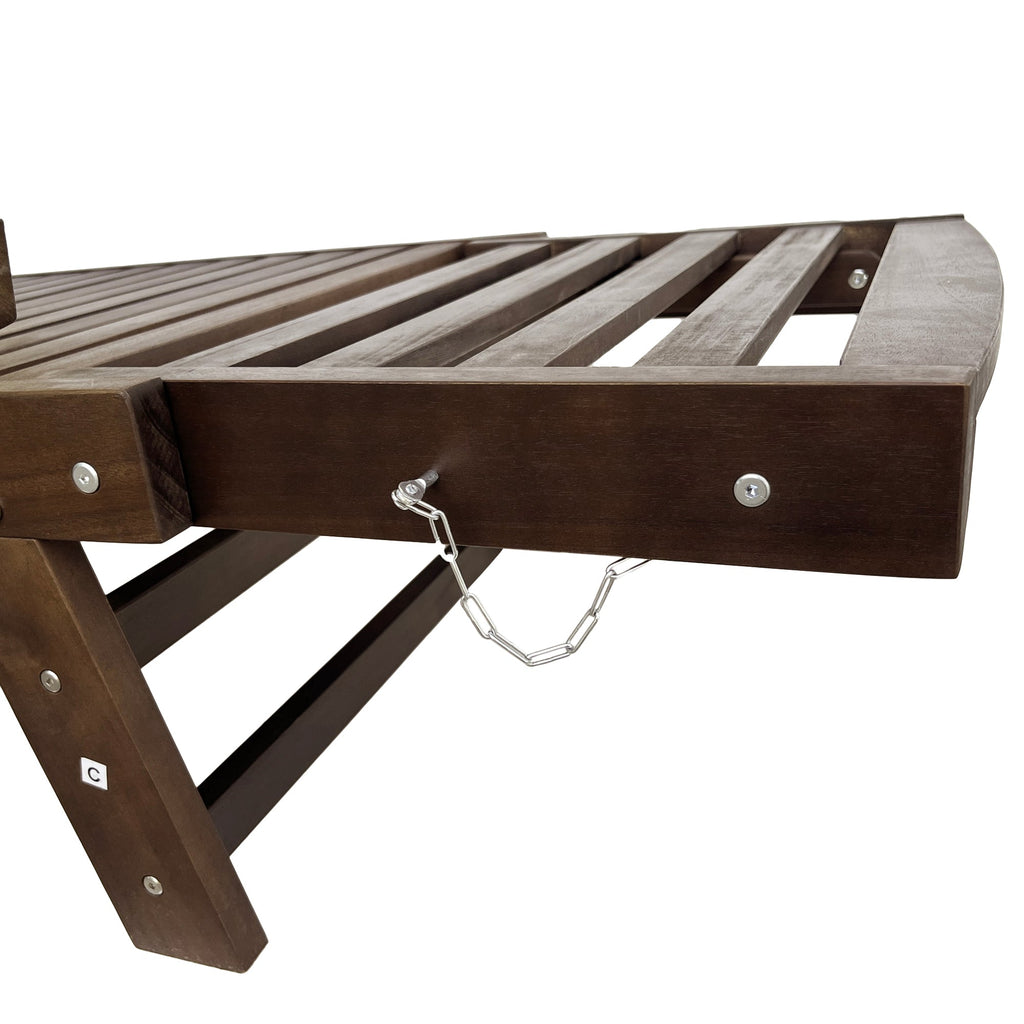 Outdoor Adjustable Patio Wooden Daybed Sofa Chaise Lounge with Cushions